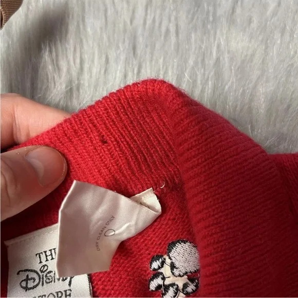 Vintage 90s Disney Store Red 101 Dalmatians Cardigan Sweater - Picture 2 of 16